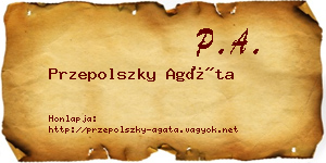 Przepolszky Agáta névjegykártya